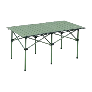 Dolphy Multipurpose Folding Camping Table With Roll-up Tabletop (Rectangle) 