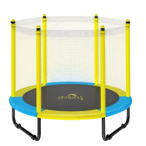 Dolphy 60 inch indoor/ Outdoor trampoline for kids - Yellow & blue