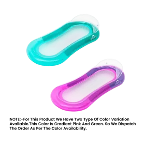 Dolphy PVC Inflatable Floating Bed Built-in Electric Pump - Gradient Pink & Green
