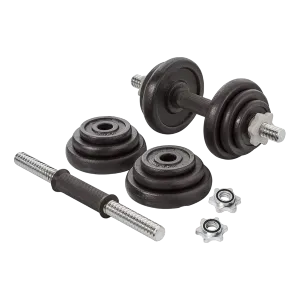 Dolphy 30kg Cast Iron Adjustable Dumbbell Set Strength Trainer