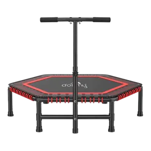 Dolphy 50" Hexagon Trampoline with Adjustable Handle and Anti-Slip Feet.