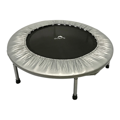 Dolphy 40 Inch Indoor Trampoline - Silver and Black
