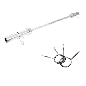 Dolphy 4 Feet Olympic Straight Barbell Rod With Spring Collar