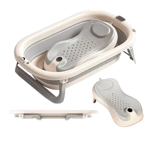 Dolphy Elite Silicone Folding Baby Bathtub with Baby Bath Rack