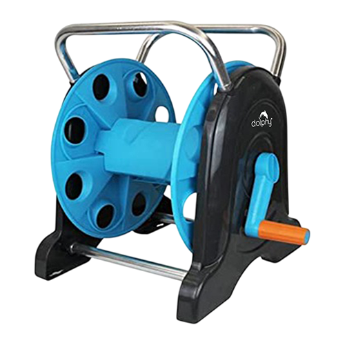 Dolphy Garden Hose Pipe Roller Stand – Blue