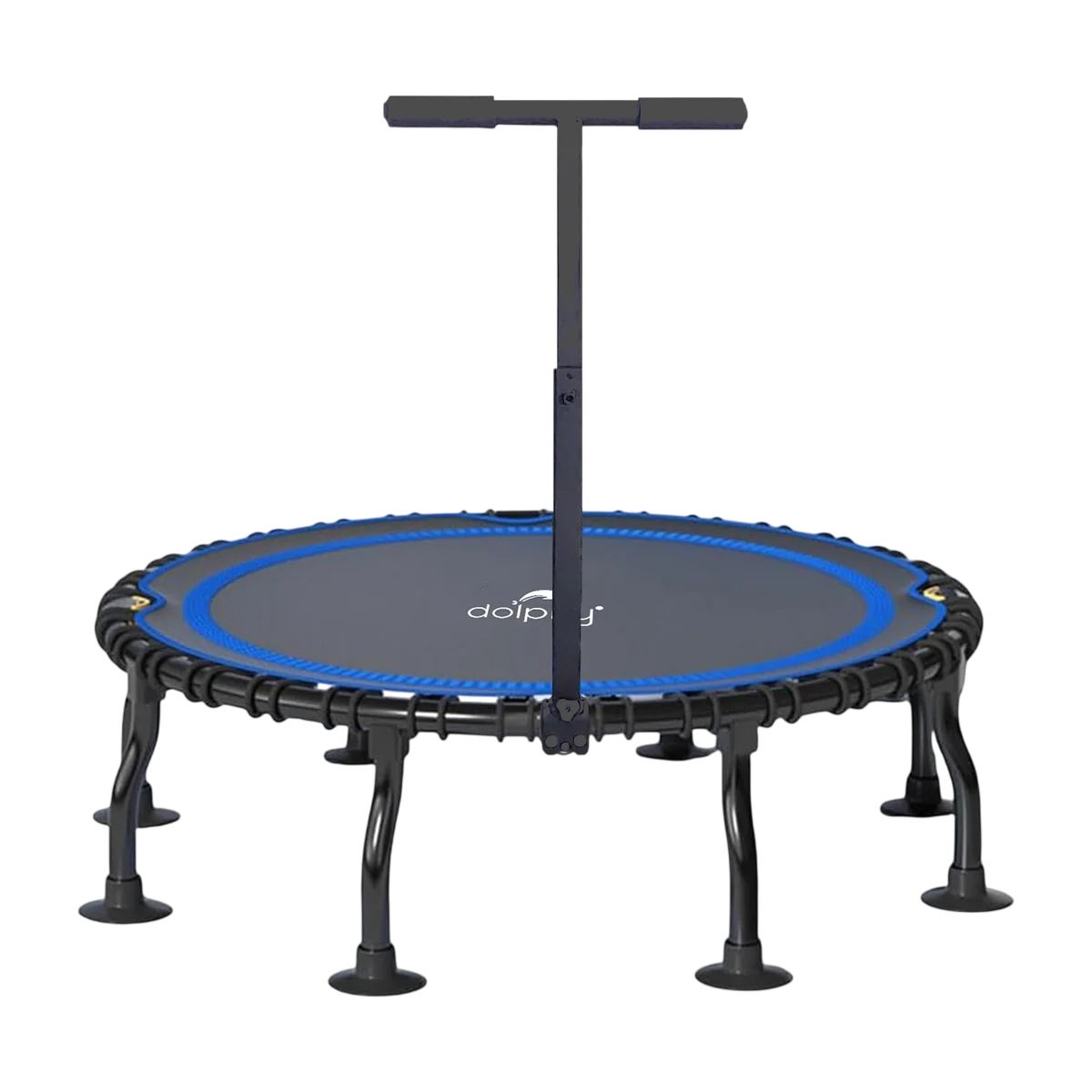 Dolphy 48 Inch Foldable Bungee Trampoline with Adjustable Handle For Cardio Practice