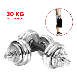 Dolphy 30kg Chrome Iron Heavy Adjustable Dumbbell Set