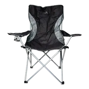 Dolphy Foldable Camping Chair with Holder & Carry Bag- Black, Blue, Green