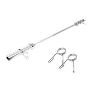Dolphy 6 Feet Olympic Straight Barbell Rod With Spring Collar 