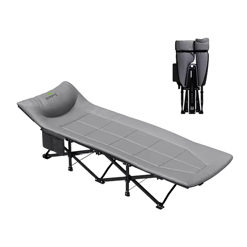 Dolphy Folding Cot Bed For Adults With Built-in Mattress And Pillow