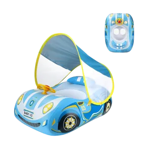 Dolphy Inflatable Swimming Floats Boat with Adjustable Canopy for 1 to 4-year-old kids