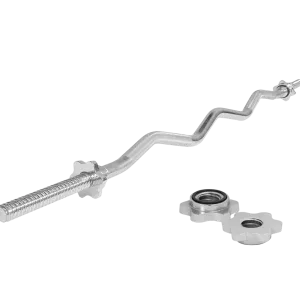 Dolphy 4 Feet 25mm Standard Barbell Rod Curl Bar With Spinlock