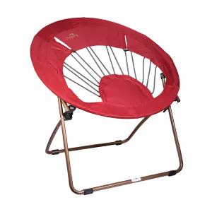 Dolphy Camping Bungee Web Chair For Garden & Outdoor Use - Red