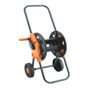 Dolphy Portable Garden Hose Pipe Reel Cart with Wheels- Orange