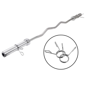Dolphy 4 Feet Olympic Barbell Rod Curl Bar With Spring Locks
