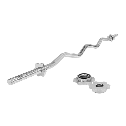 Dolphy 4 Feet 25mm Standard Barbell Rod Curl Bar With Spinlock