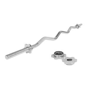 Dolphy 4 Feet 25mm Standard Barbell Rod Curl Bar With Spinlock