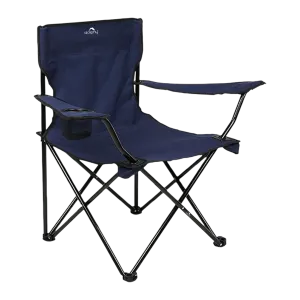 Dolphy Folding Camping Chair With Drink Holder And Carry Bag - Blue, Black, Red