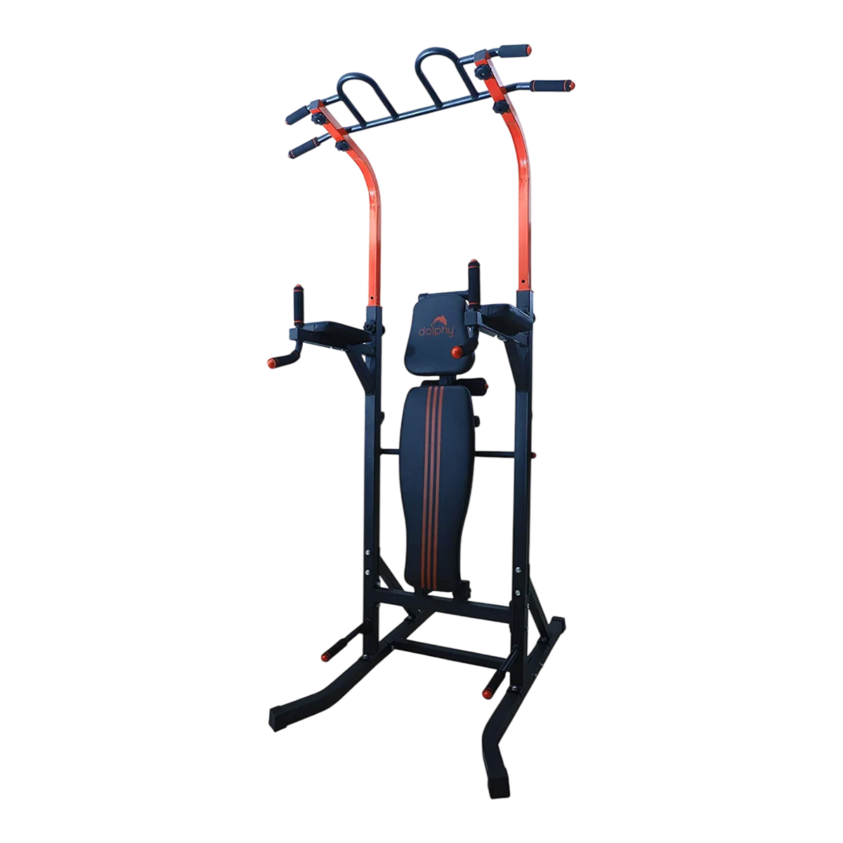 Dolphy Adjustable Power Tower Multi Function Strength Training Dip Stand