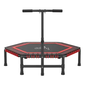 Dolphy 50" Hexagon Trampoline Rebounder with Adjustable Handle