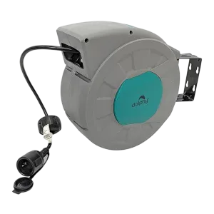 Dolphy 20M Auto Extension Cord Reel, Rewind Electric Cable Reel