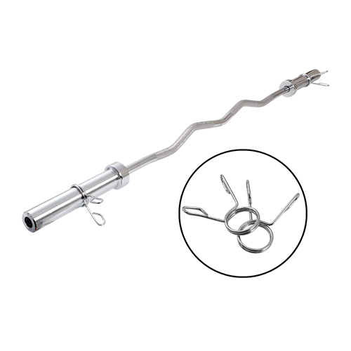 Dolphy 4 Feet Olympic Barbell Rod Curl Bar With Spring Locks