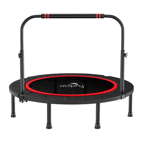 Dolphy 40" Foldable Exercise Trampoline with Adjustable Handle and Quiet Stable 