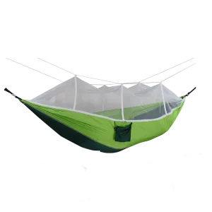 Dolphy Portable Hiking Hammock with Mosquito Net - Green & Black