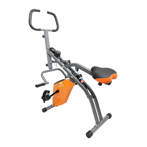 Dolphy 2-in-1 Folding Exercise Bike and Upright Total Ab Crunch