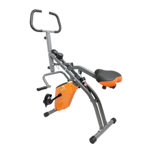 Dolphy 2-in-1 Folding Exercise Bike and Upright Total Ab Crunch