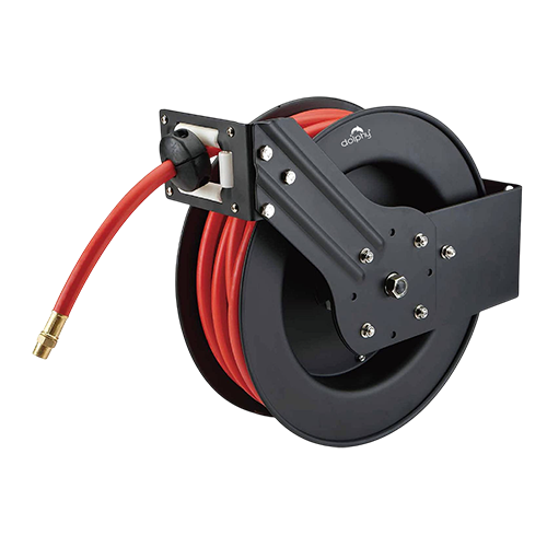Dolphy Auto Rewind Air Hose Reel 1/4 Inch x 30M Wall Mount 300 PSI (Black & Red) 