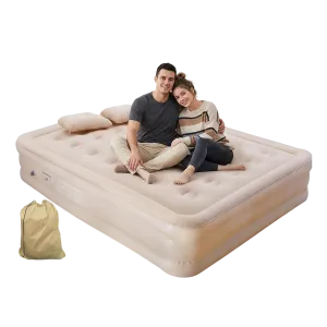 Dolphy Air Mattress Queen With Built In Electric Pump & Flocking Fabric