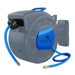 Dolphy Retractable Air Hose Reel 3/8 Inch x 20M wall mounted with 180° Swivel 300 PSI 
