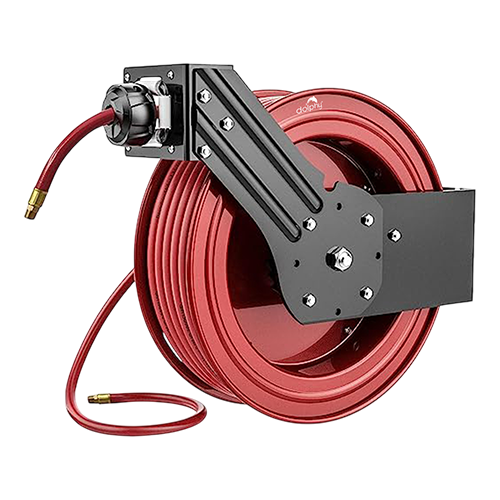 Dolphy Retractable Air Hose Reel 3/8 Inch x 20M Brass Fitting 300 PSI