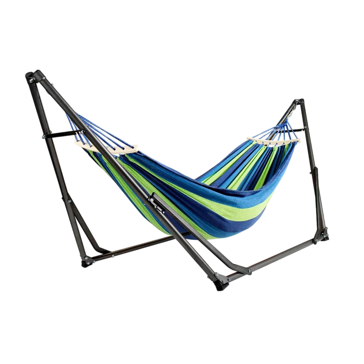 Dolphy 8ft Indoor Outdoor Brazilian Cotton Hammock with Stand