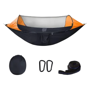 Dolphy Lightweight Nylon Camping Hammock | Net - Orange & Black