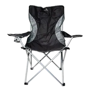 Dolphy Foldable Camping Chair with Holder & Carry Bag- Black, Blue, Green