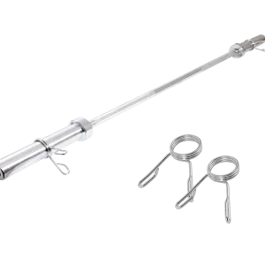 Dolphy 6 Feet Olympic Straight Barbell Rod With Spring Collar 