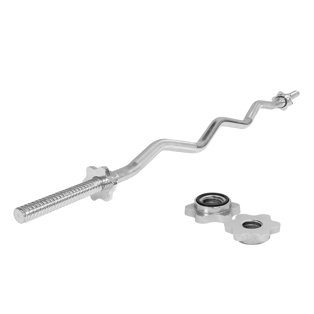 Dolphy 4 Feet 25mm Standard Barbell Rod Curl Bar With Spinlock