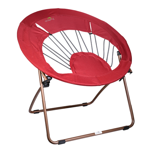 Dolphy Camping Bungee Web Chair For Garden & Outdoor Use - Red