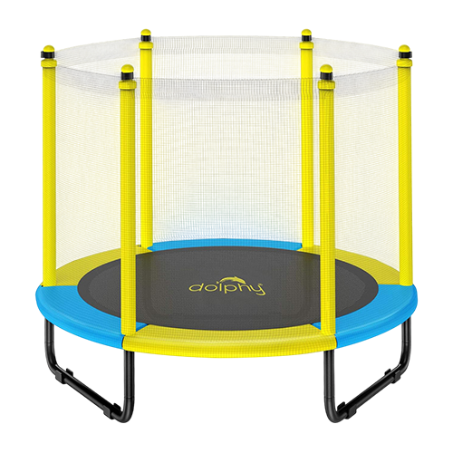 Dolphy 60 inch indoor/ Outdoor trampoline for kids - Yellow & blue