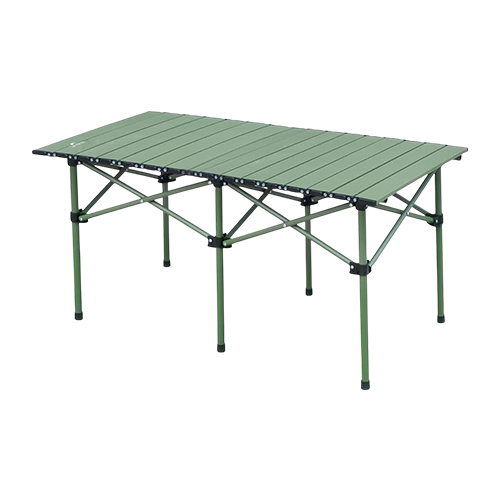 Dolphy Multipurpose Folding Camping Table With Roll-up Tabletop (Rectangle) 