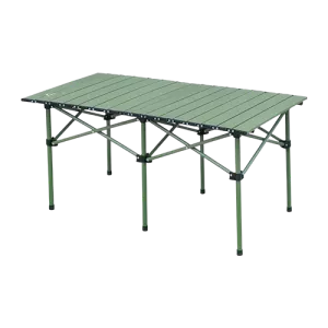 Dolphy Multipurpose Folding Camping Table With Roll-up Tabletop (Rectangle) 