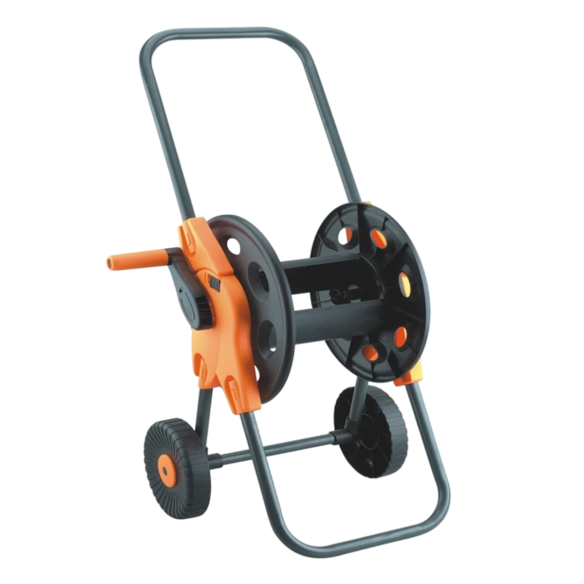 Dolphy Portable Garden Hose Pipe Reel Cart with Wheels- Orange