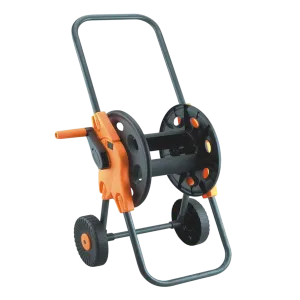 Dolphy Portable Garden Hose Pipe Reel Cart with Wheels- Orange