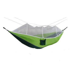 Dolphy Portable Hiking Hammock with Mosquito Net - Green & Black