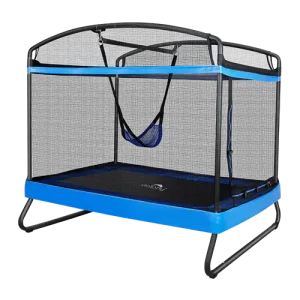 Dolphy 2-in-1 Kids Trampoline with Swing Set, 6 Feet Rectangle Trampoline